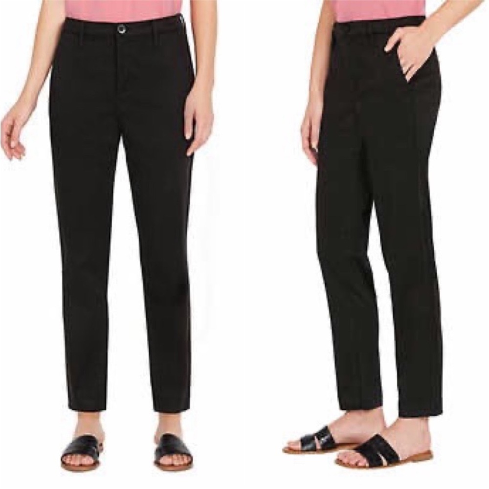 Nautica Women's Tencel Ankle Trouser Pants, Black size 26 2 - Picture 2 of 12